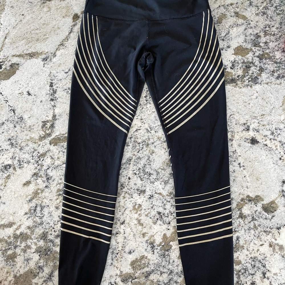 RBX leggings gold detailing athletic